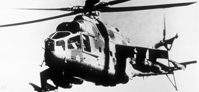 An image of armed helicoptor